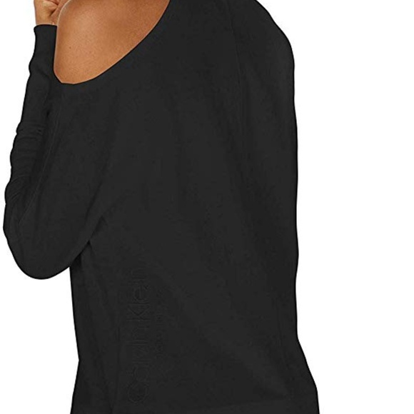 Calvin Klein Women's Performance Fleece Mock-Neck Sweatshirt Black Size Large